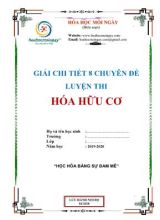 Giải chi tiết 8 chuyên đề luyện thi Hóa hữu cơ - Năm học 2019-2020